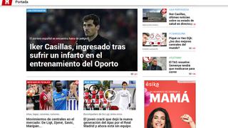 Iker Casillas: la prensa internacional se paralizó por el infarto del portero | FOTOS