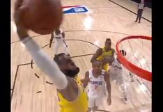 Lakers vs. Clippers: ¡Imparable! LeBron James y su jugada aérea que dejó sin opción a la defensa rival | VIDEO