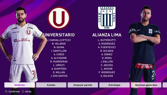 Universitario vs. Alianza Lima. (Captura de pantalla)