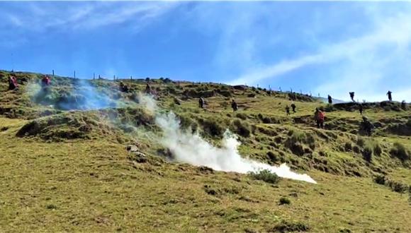 Comuneros continúan protestas contra la minera Las Bambas. (Foto: GEC)