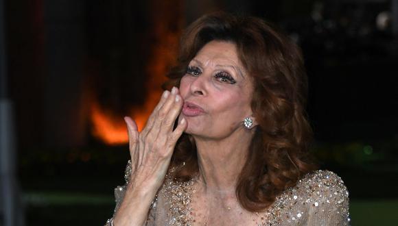 Sophia Loren fue operada por una fractura de cadera a los 89 años. (Foto: Valerie MACON / AFP)