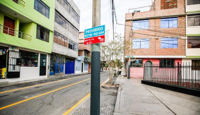 Algunas de las calles intervenidas al interior de la urbanización San Juan Masías fueron Cerro Aguacil, Cerro Paloma, De la Naturaleza y el Pasaje de la Biología. (Municipalidad de San Borja)