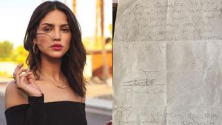 Eiza González comparte emotiva carta que escribió en su niñez