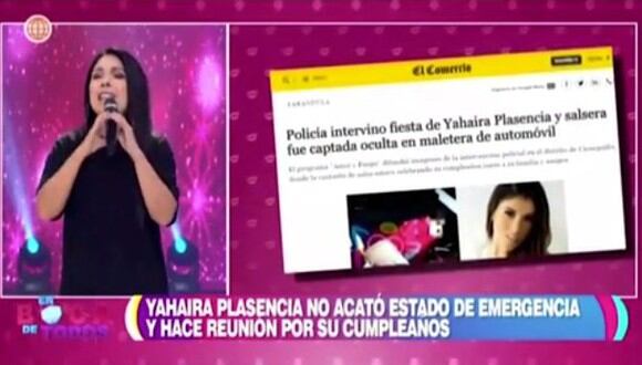 Tula Rodríguez indignada con Yahaira Plasencia: “Es una pena y vergüenza”. (Foto: captura de video)