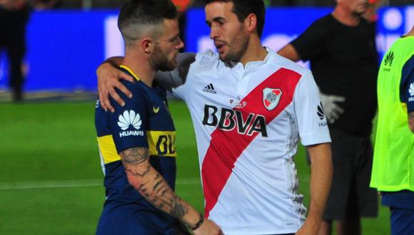 Nahitan Nández y Camilo Mayada no fueron considerados para integrar la selección uruguaya en la fecha FIFA. Ambos protagonizarán la final Boca Juniors vs. River Plate por Copa Libertadores (Foto: agencias)