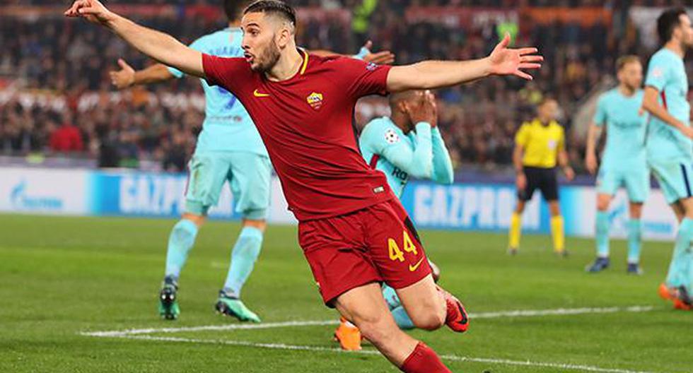 Kostas Manolas se metió en la historia de la Roma al anotar el último gol de la remontada en el estadio Olímpico de la capital italiana. (Video: YouTube | Foto: Getty Images)