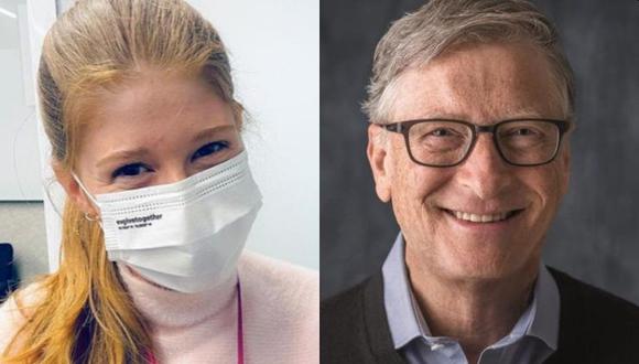 La hija de Bill Gates se vacunó y escribió un mensaje en Instagram que fue viralizado.