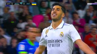 Se abrió el arco: gol de Marco Asensio para el 1-0 de Real Madrid vs. Getafe | VIDEO
