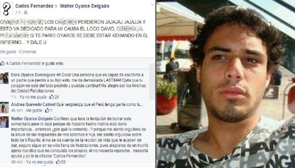 Padre de Walter Oyarce respondió a crueldad de hincha de la 'U'