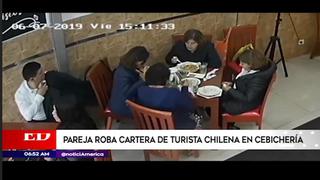 Roban pertenencias a turista chilena en cevichería de Surquillo