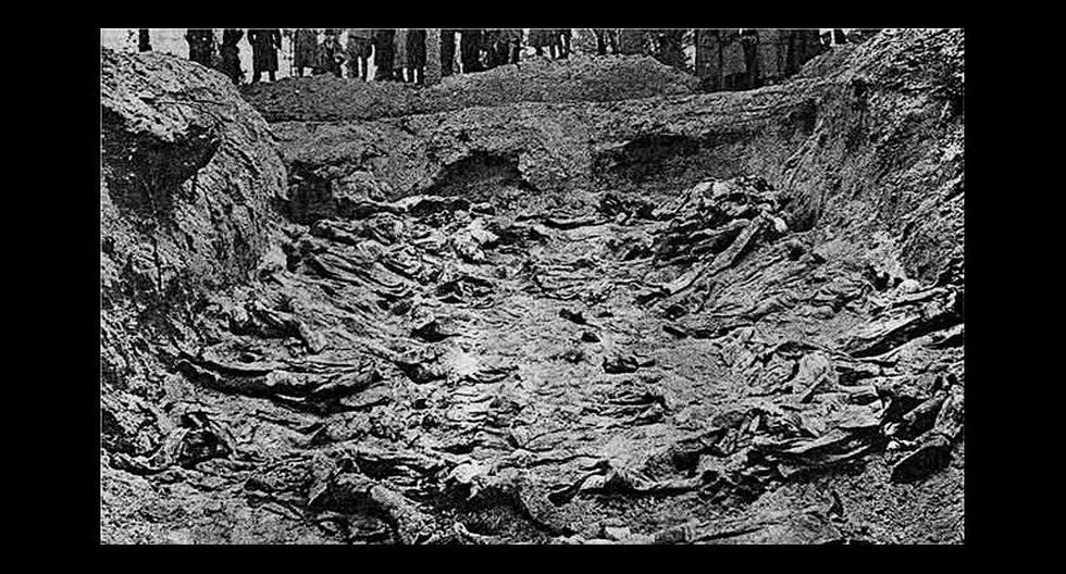 Masacre de Katyn, cometida durante la invasión soviética de Polonia. (Foto: Wikimedia)
