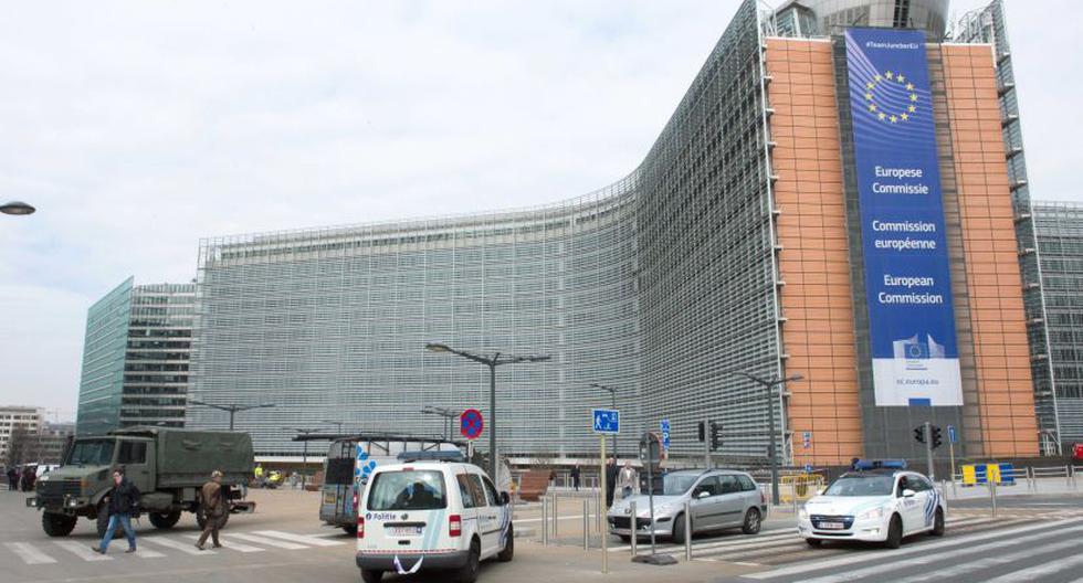 Se aumentó la seguridad en la Comisión Europea, con sede en Bruselas . (Foto: EFE)