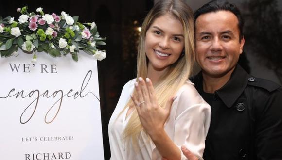 Brunella Horna y Richard Acuña se comprometieron luego de cinco años de relación. (Foto: @brunehorna)