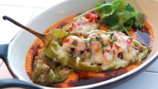 Chiles rellenos de carne 