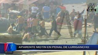 Motín en penal de Lurigancho: internos quemaron colchones