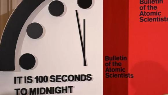 Actualmente el reloj marca 100 segundos antes de la medianoche (del apocalipsis). / EVA HAMBACH.