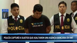 Cae banda que asaltó agencia del BCP en Villa María del Triunfo