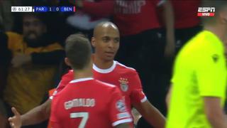 Gol de Joao Mário, de penal: así fue el 1-1 en el PSG vs. Benfica en Champions | VIDEO