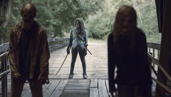 "The Walking Dead". Michonne (Danai Gurira) en el que sería uno de sus últimos episodios en la serie. Foto: Fox Premium.