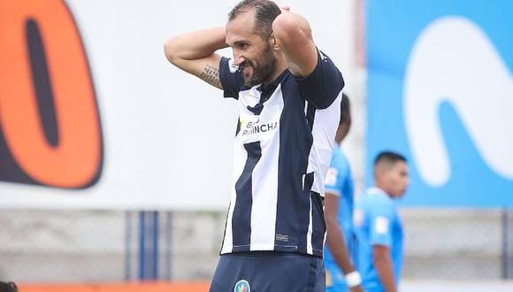 Hernán Barcos es el goleador de Alianza Lima, pero ante Binacional no pudo anotar. (Foto: Liga 1)