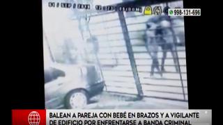 Miraflores: cámara de seguridad captó robo que dejó a pareja y vigilante heridos de bala