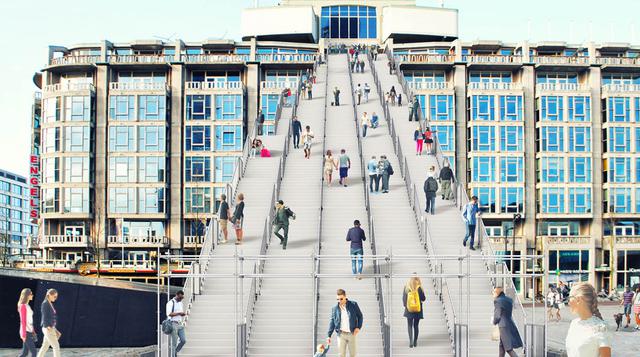 ¿Te animarías a subir por esta gigante escalera en Holanda? - 1
