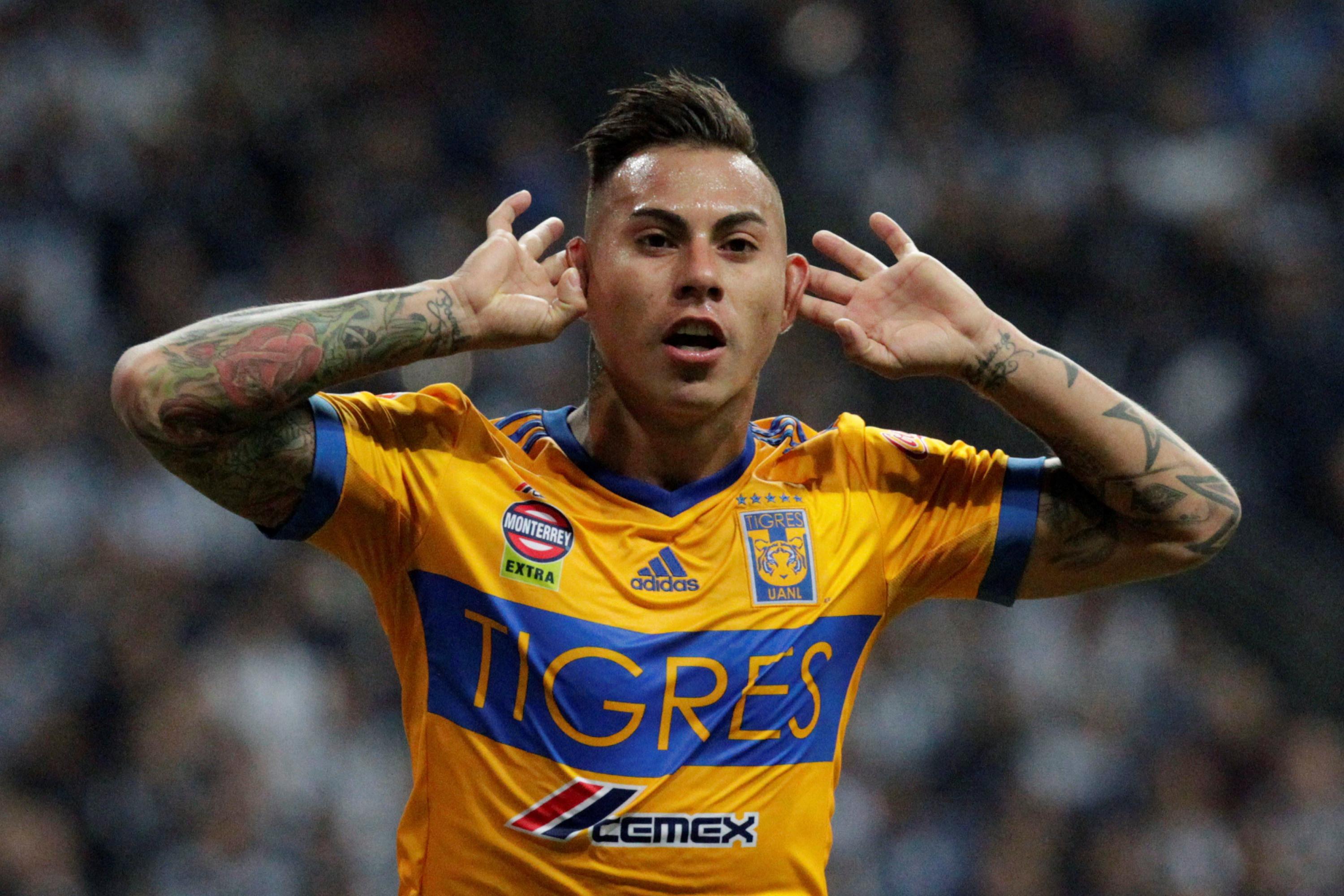 Eduardo Vargas. El chileno llegó al Tigres de la UANL en 2017 luego de jugar en el Hoffenheim, Valencia, Queens Park Rangers y Napoli. (Foto: Reuters)