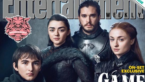 La más reciente portada de Entertainment Weekly con los intérpretes del clan Stark. (Foto: Difusión)
