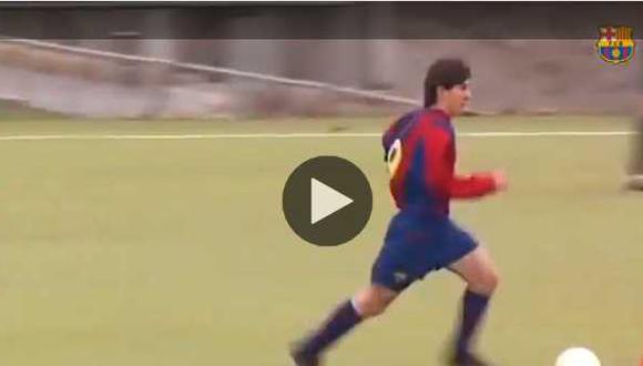 Lionel Messi fue homenajeado por el Barcelona con un video, tras cumplirse 13 años de su debut con la camiseta azulgrana. (Foto: captura)