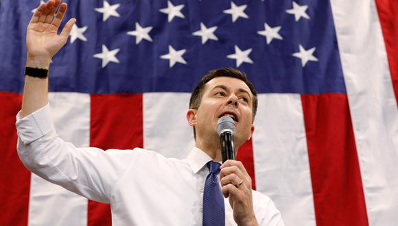 El aspirante a la candidatura presidencial demócrata Pete Buttigieg ganó la elección primaria en los caucus de Iowa, consiguiendo 14 delegados sobre 12 de Bernie Sanders. (Reuters)