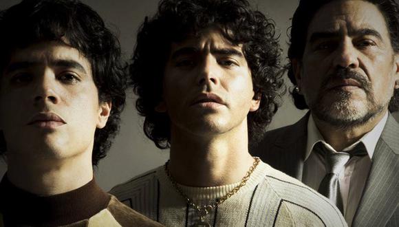 Diego Maradona, interpretado por tres actores en diferentes etapas de su vida: Nicolás Goldschmidt, Nazareno Casero y Juan Palomino.