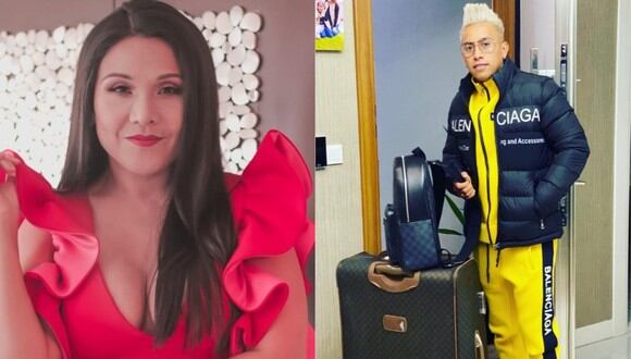 Tula Rodríguez defiende a Christian Cueva de burlas por peculiar look amarillo. (Foto: @cueva10oficial/@tulaperu)