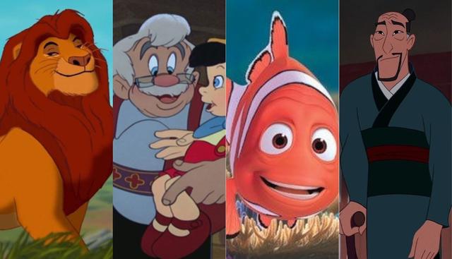Estos son los papás más representativos de las películas de Disney. (Foto: Disney)