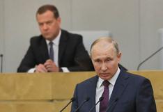 Vladimir Putin presentó a Dmitri Medvédev ante la Duma rusa y esta lo aprobó como primer ministro