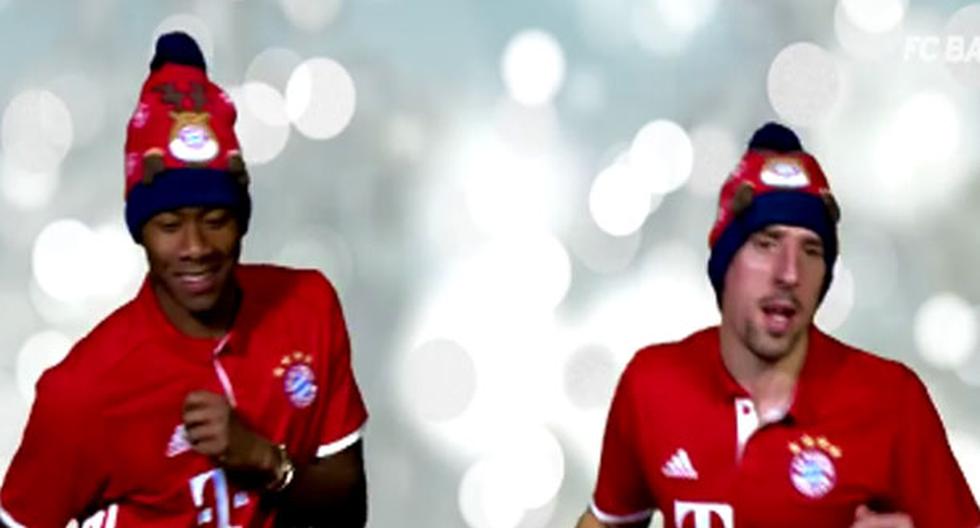 Jugadores del Bayern Munich se reunieron para desear una Feliz Navidad a todos sus seguidores | Foto: Captura