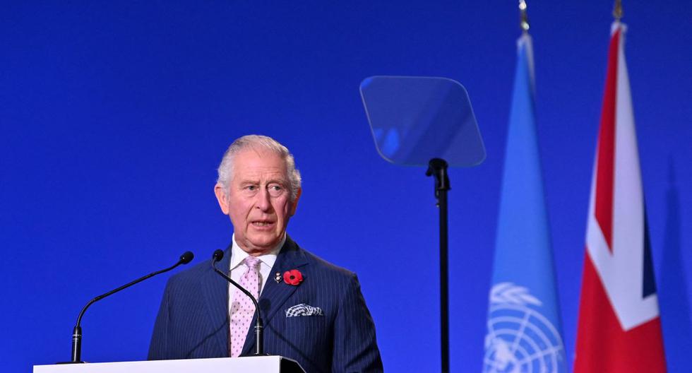 El príncipe Carlos de Inglaterra habla durante la ceremonia de apertura de la Conferencia de las Naciones Unidas sobre el Cambio Climático COP26 en Glasgow, Escocia, el 1 de noviembre de 2021. (PAUL ELLIS / AFP).