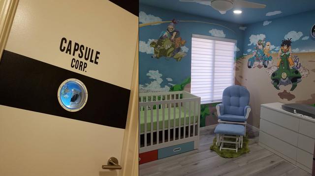 El experto en efectos especiales Vinnie Lamborn decoró con motivos del "Dragon Ball" original el cuarto de su hijo.