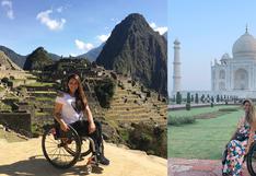La peruana que viaja en silla de ruedas y quiere recorrer las siete maravillas del mundo | FOTOS