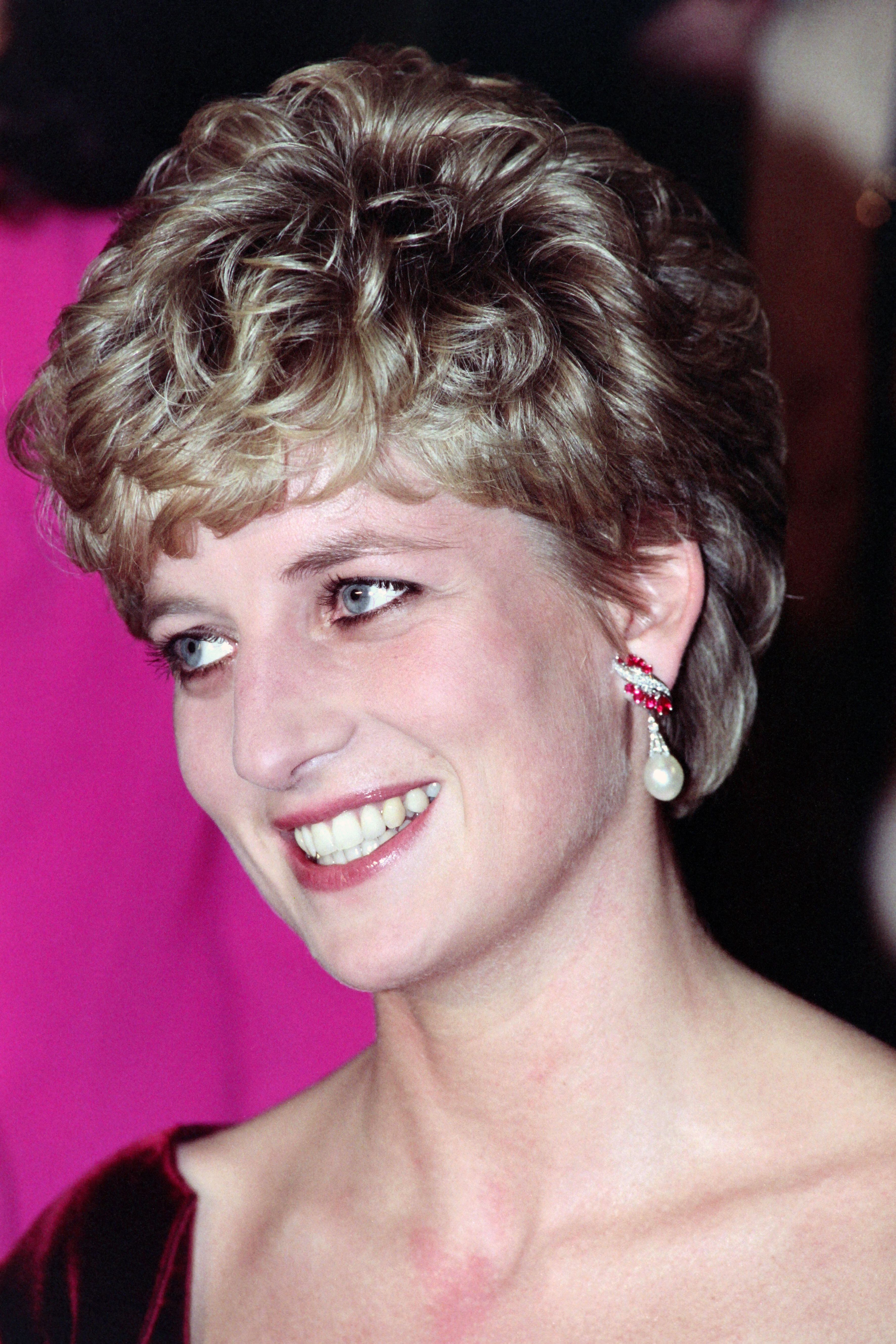 The Princess of Wales, Diana, before an Oratorio concert 