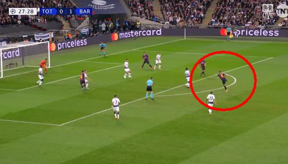 Barcelona vs. Tottenham: el golazo de Ivan Rakitic para el 2-0 por Champions League. (Foto: captura)