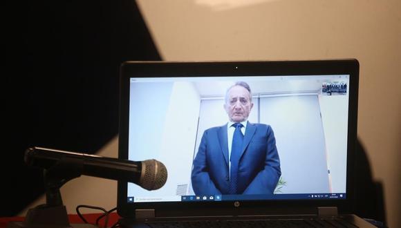 Josef Maiman declaró por ocho horas ante el juez Richard Concepción a través de una videoconferencia desde Israel. Contestó preguntas de la fiscalía y la defensa. (Foto: GEC)