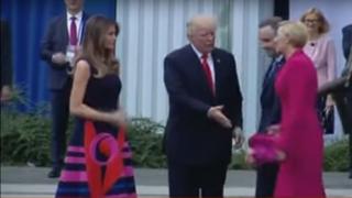 La primera dama de Polonia ignora el saludo de Donald Trump [VIDEO]