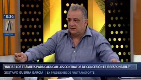 Gustavo Guerra García criticó a Luis Castañeda. (Foto: Captura/Canal N)