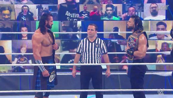 Drew McIntyre y Roman Reigns se enfrentaron en dura batalla en el Amway Center de Orlando, Florida. (Foto: WWE)