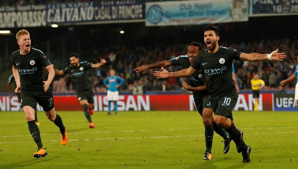 Manchester City venció al Napoli en Italia y clasificó a los octavos de final de la Champions League. (Foto: Reuters)