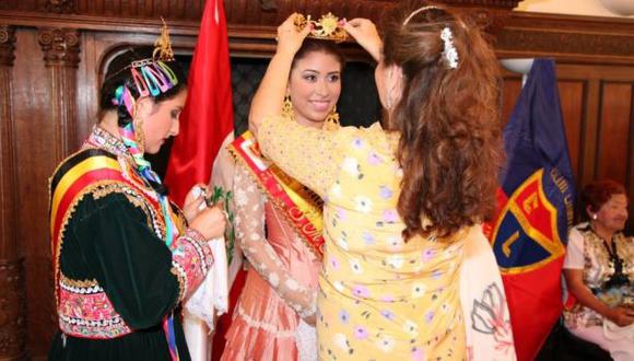 Comunidad peruana en Bélgica coronó a la reina de la marinera