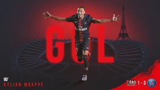 PSG derrotó 3-1 al Guingamp con doblete de Mbappé y un gol de Neymar por la Ligue 1