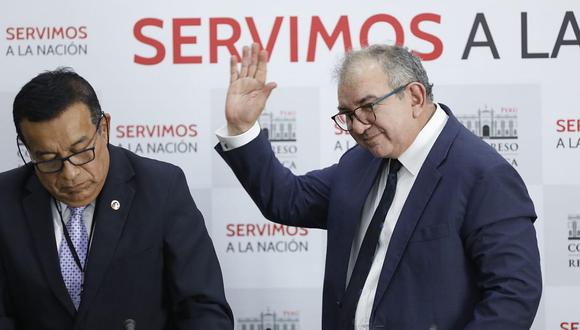 José Cevasco anunció su renuncia en conferencia de prensa. (Foto: César Bueno / @photo.gec)