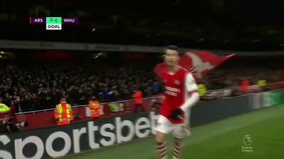 Gol de Martinelli para el 1-0 de Arsenal vs. West Ham | Video: ESPN.