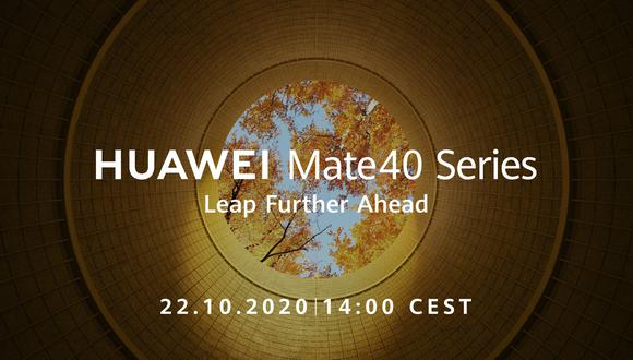 Huawei presentará la serie Mate40 este 22 de octubre. (Imagen: Huawei Mobile / Twitter)